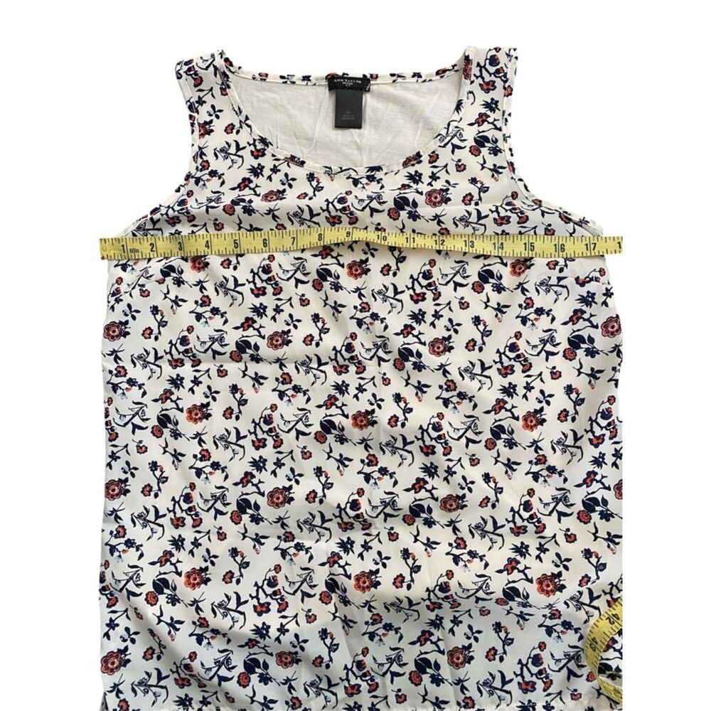 Ann Taylor Sleeveless Floral Top – Size SP – Cream Multi – Excellent Condition - Picture 5 of 6